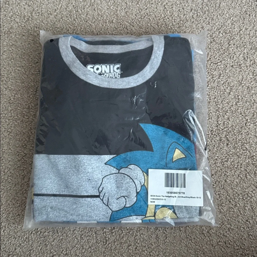 191 NIB SEGA‎ Sonic The Hedgehog Big Boys 3 Pack Graphic T-Shirts - Size: 10/12